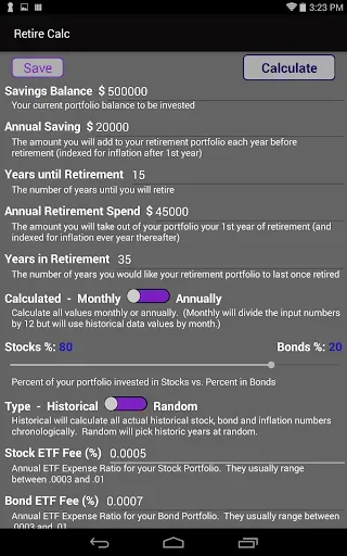 Скриншот 7 — Retirement Calculator Simulato