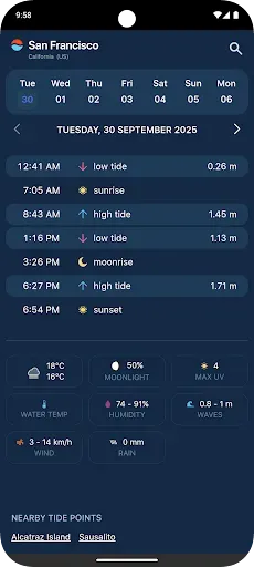 Скриншот 1 — Tide Table