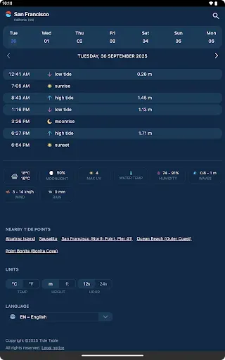 Скриншот 5 — Tide Table