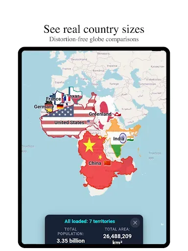 Скриншот 6 — TrueSize: Сравнивайте страны