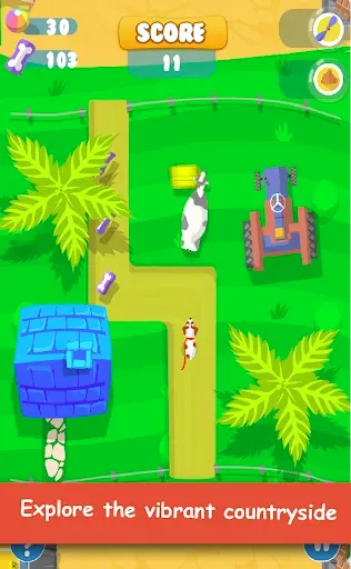 Скриншот 4 — Doggie Run : dog running game!