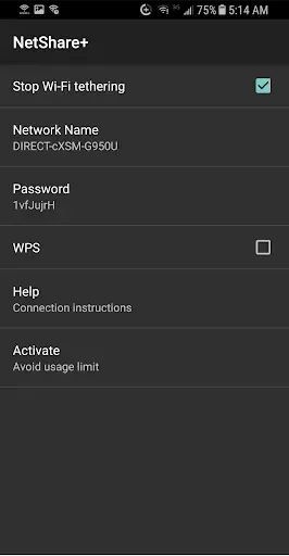 Скриншот 1 — NetShare+ WiFi Thethering