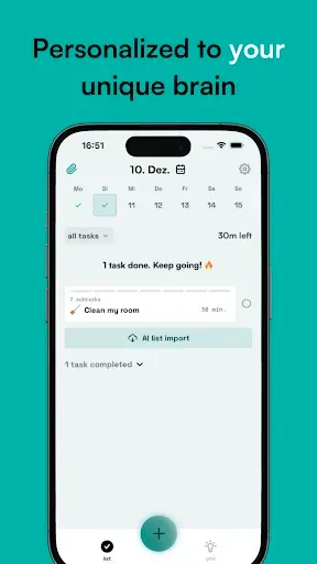 Скриншот 5 — neurolist꞉ AI Planner for ADHD