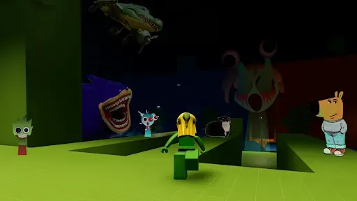 Скриншот 1 — Evade Meme Shooter in Sandbox