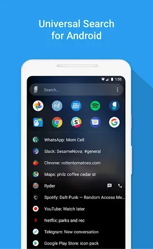 Скриншот 1 — Sesame Search & Shortcuts