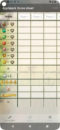 Скриншот 1 — Applejack Score sheet