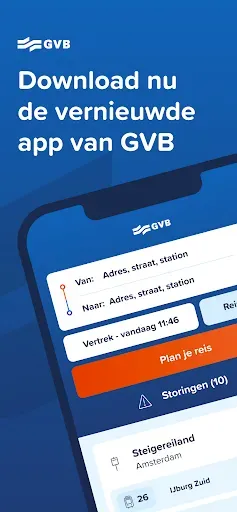 Скриншот 1 — GVB reis app
