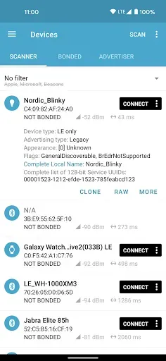 Скриншот 2 — nRF Connect for Mobile