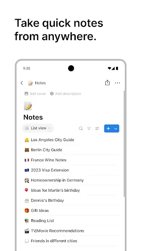 Скриншот 5 — Notion: Notes, Tasks, AI