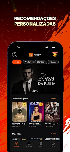 Скриншот 3 — Novely: Ler Novelas e Romances