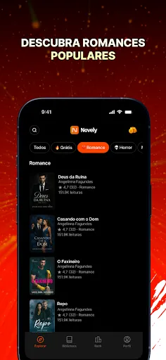 Скриншот 4 — Novely: Ler Novelas e Romances