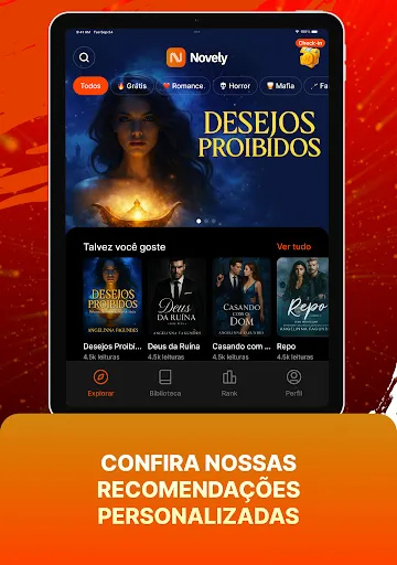 Скриншот 8 — Novely: Ler Novelas e Romances