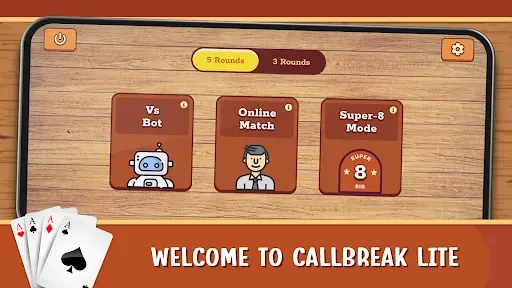 Скриншот 1 — Callbreak Lite: Offline Tash