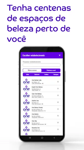 Скриншот 2 — One Beleza: APP de Agendamento