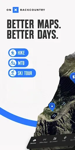 Скриншот 1 — onX Backcountry Trail Maps GPS