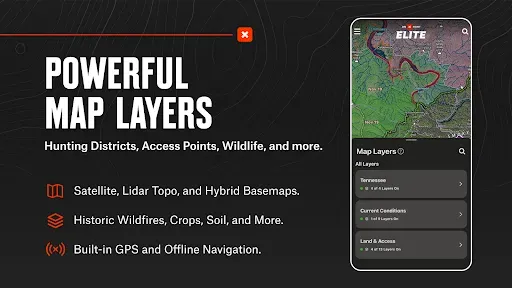 Скриншот 3 — onX Hunt: Offline Hunting Maps
