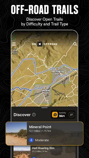 Скриншот 1 — onX Offroad: Trail Maps & GPS