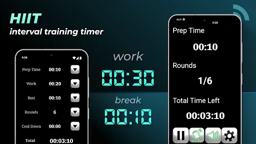 Скриншот 1 — HIIT interval training timer