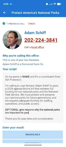 Скриншот 4 — 5 Calls: Contact Your Congress