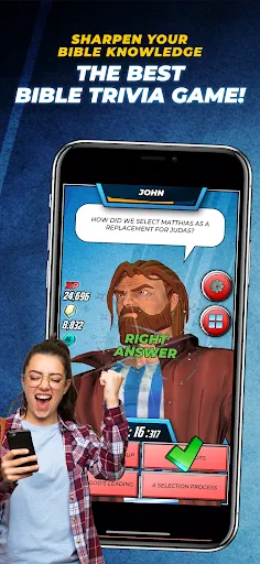Скриншот 1 — Bible Trivia Game: Heroes