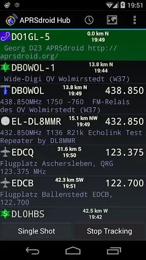 Скриншот 1 — APRSdroid - APRS Client
