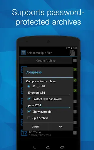 Скриншот 3 — B1 Archiver zip rar unzip