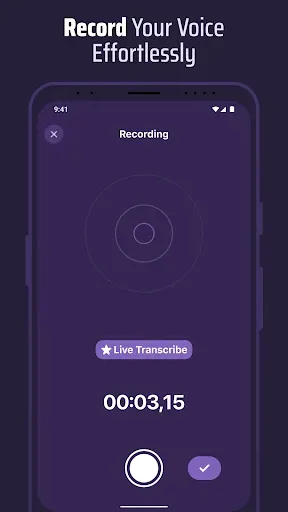 Скриншот 2 — Транскрипция речи: QuickVox
