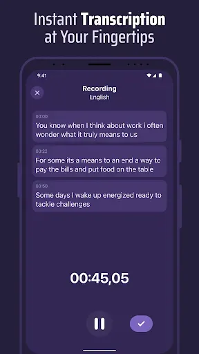 Скриншот 3 — Транскрипция речи: QuickVox
