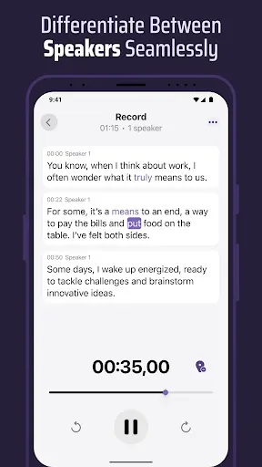 Скриншот 4 — Транскрипция речи: QuickVox