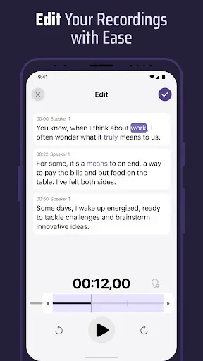 Скриншот 5 — Транскрипция речи: QuickVox