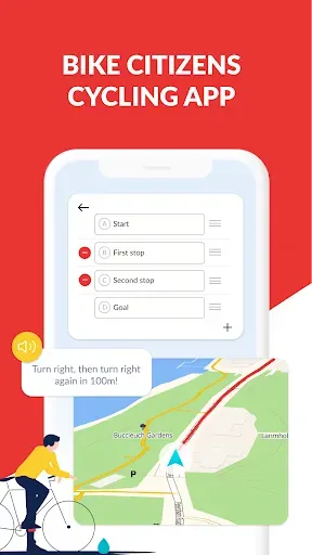 Скриншот 1 — Bike Citizens Cycling App GPS