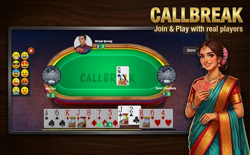 Скриншот 2 — Callbreak Online: Lakadi Tash