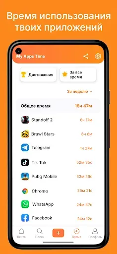 Скриншот 1 — My Apps Time - экранное время