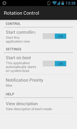 Скриншот 2 — Rotation Control