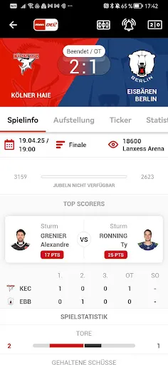 Скриншот 2 — Deutsche Eishockey Liga
