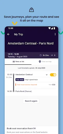 Скриншот 3 — Eurail/Interrail Rail Planner