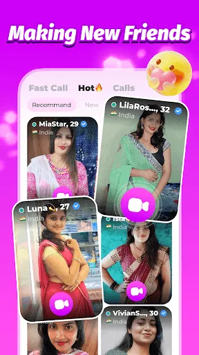Скриншот 2 — Video Call Desi Girls: YolaPro