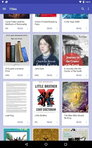 Скриншот 5 — Книжная полка FBReader