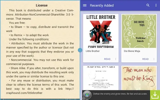 Скриншот 8 — Книжная полка FBReader