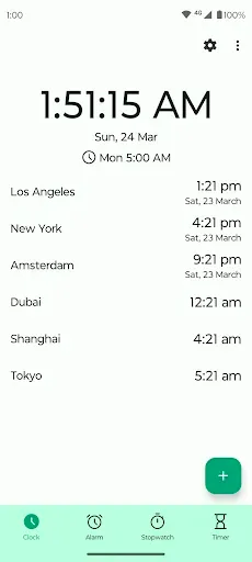 Скриншот 1 — Fossify Clock Beta