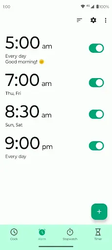 Скриншот 2 — Fossify Clock Beta