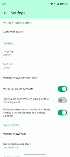 Скриншот 6 — Fossify Contacts