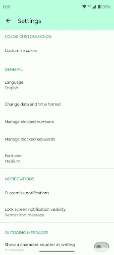 Скриншот 5 — Fossify Messages