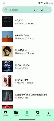 Скриншот 1 — Fossify Music Player