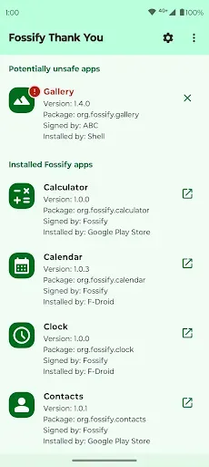 Скриншот 2 — Fossify Thank You