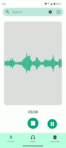 Скриншот 1 — Fossify Voice Recorder Beta