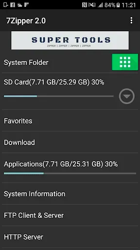 Скриншот 1 — 7Zipper 2.0 – Local and Cloud 