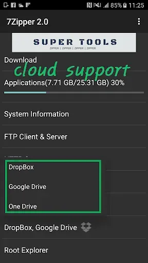Скриншот 2 — 7Zipper 2.0 – Local and Cloud 