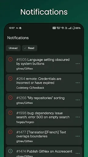 Скриншот 3 — GitNex for Forgejo / Gitea