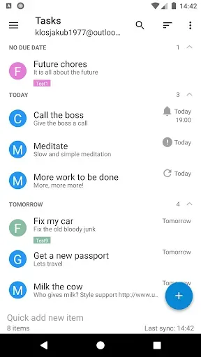 Скриншот 1 — Tasks & Notes